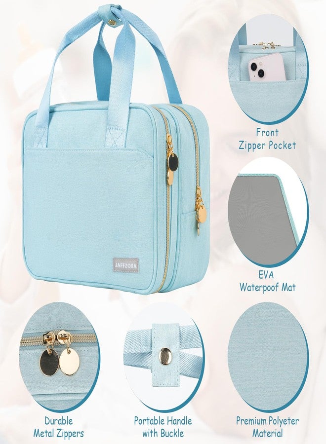 Jaffzora Wearable Breast Pump Bag with Cooler Compartment,Breast Milk Pump Travel Bag Compatible with Willow,Elvie,Medela Pump&Momcozy M5/S12 Pro, Carrying Case for Pump Parts and Bottles,Blue - Image 4